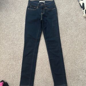 Women's Dark Blue Jeans (Levi’s 712 Slim)